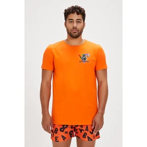 Bad Bear Bite Turuncu Baskılı Erkek Tişört