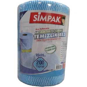 SİMPAK ANTİBAKTERİYEL RULO TEMİZLİK BEZİ 200LÜ