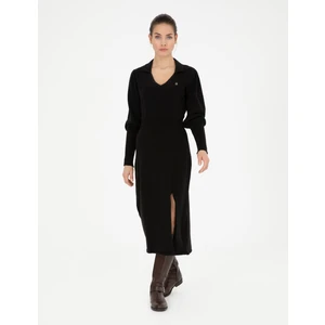 Pierre Cardin Kadın Siyah Regular Fit Triko Elbise 50280227-VR046