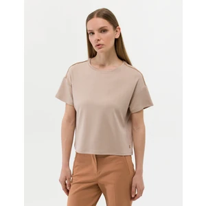 Pierre Cardin Kadın Kum Regular Fit Tişört 50269359-VR085