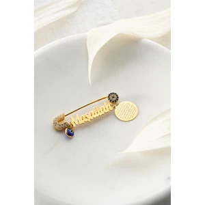 925 Ayar Gümüş Ayetel Kürsi Maşallah Nazarlı Çengelli Bebek Iğnesi