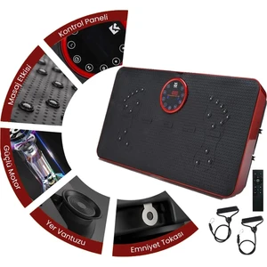 Bluetoothlu Güçlü Motorlu Titreşimli Egzersiz Aleti 3 Güç Moduna 5 Programlı Titreşimli Spor Aleti