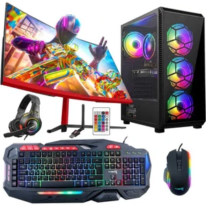 TX5261 Intel I5 3470 16GB Ram 256GB SSD 4gb RX560 23.6 Inç Curved Oyuncu Masaüstü Bilgisayarı