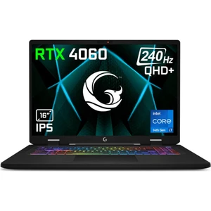 Game Garaj Slayer4 7-4060 C2 Intel Core I7 14700HX 32GB Ram 1tb SSD RTX4060 16" Qhd 240Hz IPS Freedos Dizüstü Bilgisayar + Çanta