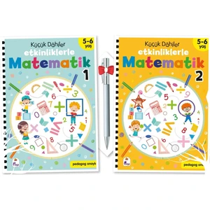 Küçük Dahiler Etkinliklerle Matematik 5-6 Yaş (2 Kitap), Caprice Tükenmez Kalem