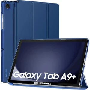 TEKNETSTORE Samsung Galaxy Tab A9 Plus SM-X210 11 Inç Tablet Uyumlu Standlı Akıllı Kılıf Smart Cover Siyah