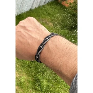 Oksitli Gümüş Kazaziye  17 cm Bileklik