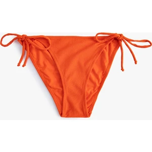 Bikini Altı Yanları Bağlamalı Dokulu Normal Bel