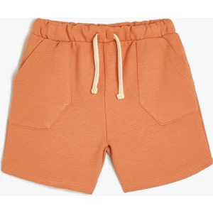 Basic Şort Beli Bağlamalı Cep Detaylı