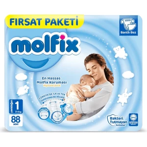 Bebek Bezi 1 Beden Yenidoğan 2-5 Kg 88li Fırsat Paketi