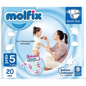 Bebek Bezi 3D 5 Beden Junior 11-18 Kg 20li Jumbo