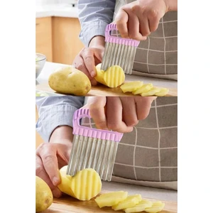 TBY Shop Cips Patates Doğrayıcı Şekilli Sebze ve Meyve Dilimleyici Hamur Kesme Aparatı 1 Adet
