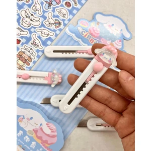 Kağıt Gemi Dükkan Sanrio Cinnamoroll Karakterli Maket Bıçağı Sanat Bıçağı Bullet Journal Scrapbook/Falçata