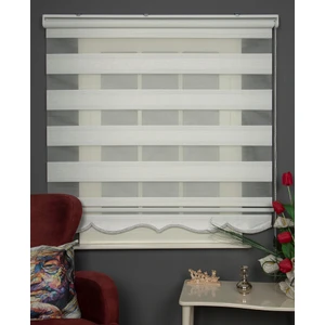 Çizgili Simli Stor Zebra Perde Balkon Perdesi, Oturma Odası Perdesi (Dayanıklı Alüminyum Kasa)