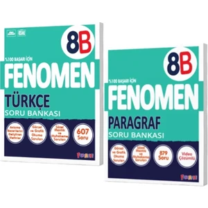Fenomen Yayıncılık 8. Sınıf Türkçe B Soru Bankası - Paragraf B Soru Bankası 2'li Set