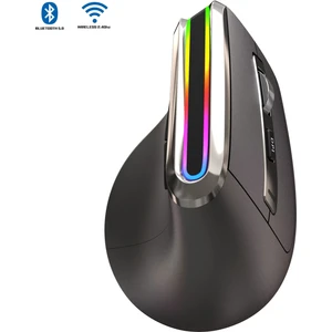 Trendstok Infıny V20LD Bluetooth5.0 + 2.4ghz. Rgb Led'li Şarjlı Kablosuz Ergonomik Dikey Vertical Mouse