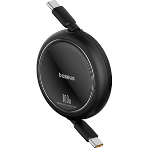 Mini Makaralı Type-C To Type-C 100W Şarj Kablosu 1m Cluster Black