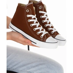 Günlük Keten Rahat Bilekli Uzun Convers Sneaker Spor Ayakkabı