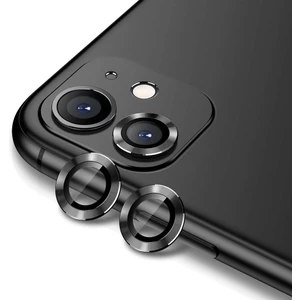 iPhone 11 Kamera Koruyucu Lens Alüminyum Alışımlı Cam - Siyah