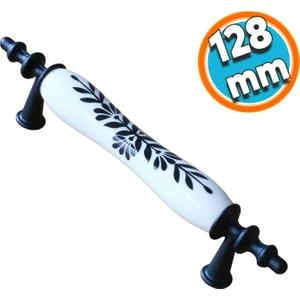 Porselen Siyah Beyaz 128 mm Kulplar Mobilya Mutfak Dolabı Çekmece Dolap Kapak Kulpu Kulbu