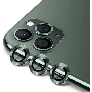 iPhone 11 Pro Max Kamera Koruyucu Lens Alüminyum Alışımlı Cam (yeşil)