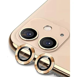iPhone 11 Kamera Koruyucu Lens Alüminyum Alışımlı Cam (gold)