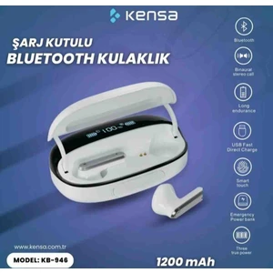 BT Kablosuz Kulaklık Pürüzsüz Ses Powerbank Özellikli Dijital Göstergeli