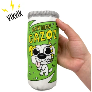 Yeşil Gazoz Peluş Kutu Içecek Köpek Oyuncağı Vikvik Sesli Köpek At Getir Oyuncağı