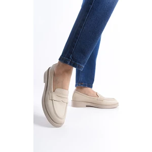 Mubiano Collection Mubiano Hakiki Deri Collection Kadın Babet Bej -MCSDD024-BJ