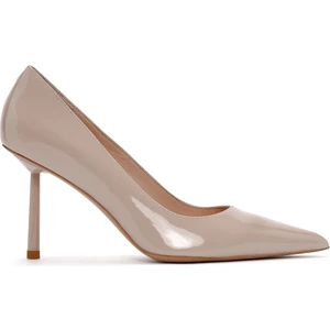 Kadın Bej Topuklu Deri Stiletto