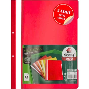 Telli Dosya Kırmızı 5li Paket