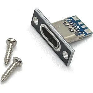 USB 3.1 Type C Panel Montaj Dişi Soket 4 Pin Smd Lehimlenebilir Padler Konnektör Telefon Şarj Board