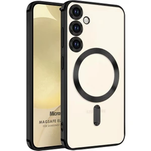 Samsung Galaxy S23 Fe Kılıf Magsafe Luxury Electroplate Siyah