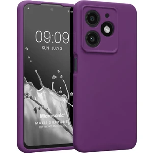 Matte Silicone Tecno Spark 20C Kılıf Mor