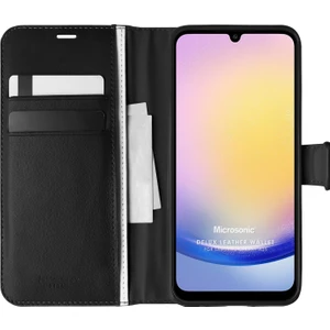 Samsung Galaxy A25 Kılıf Delux Leather Wallet Siyah