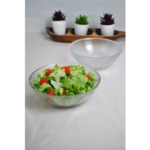 Florida Cam 2'li Kase Seti 17 cm Salata Tabağı - Cips - Meyvelik Sunum