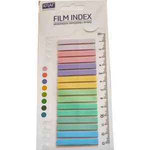 Film Index Kraf Cetvelli Kendinden Yapışkanlı Ayraç 8 Renk 20 Sayfa Renk Seçmeli 1 Paket