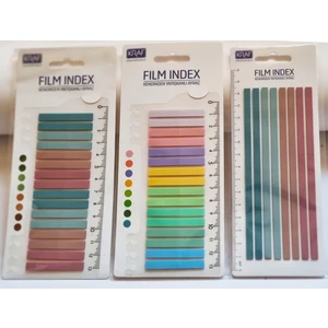 3'lü Cetvelli Kendinden Yapışkanlı Film Index 8 16 Renk 20 Sayfa 2 Morandi 1 Bright Color