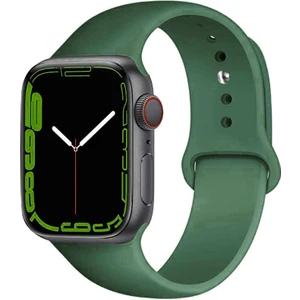 CaseWorld Apple Watch 2/ 3/ 4/ 5/ 6/ 7/ 8/ Se Uyumlu Kayış 38/ 40/ 41mm Yumuşak Renkli Silikon Large Kordon - Yeşil