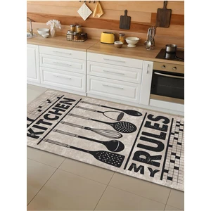 Makinede Yıkanabilir Kaymaz Taban Leke Tutmaz Dijital Baskı Mutfak Halısı