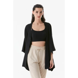 Basic Bürümcük Kumaş Şal Yaka Kimono