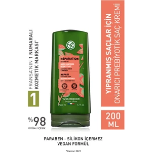 Yves Rocher Onarıcı Prebiyotik Saç Kremi - Yıpranmış Saçlar / Reparation - Vegan -200ml