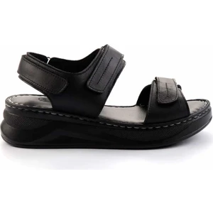 Siyah Hakiki Deri Kadın Sandalet K05281018103