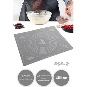 Holly Home Büyük Boy Silikon Hamur Açma Matı Gri Silpat 40X50CM