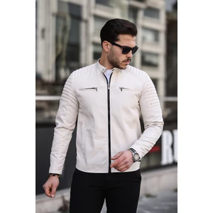 Mero Life Erkek Taş Rengi Su ve Rüzgar Geçirmez Slim Fit Astarlı Mevsimlik Mont