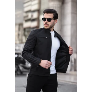 Mero Life Erkek Siyah Su ve Rüzgar Geçirmez Slim Fit Astarlı Mevsimlik Mont