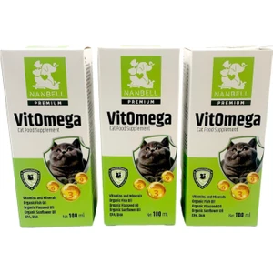 3 Kutu Kediler Için Vitomega 100 ml