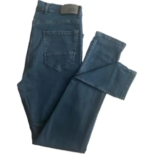 Gruva Erkek Regular Fit Boru Paça Likralı Esnek Kot Pantolon Koyu Mavi