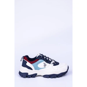 U.S. Polo Assn. Tracky Beyaz Lacivert Kadın Spor Ayakkabısı Sneaker