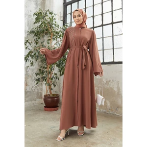 Viona Taşlı Abaya - Camel
